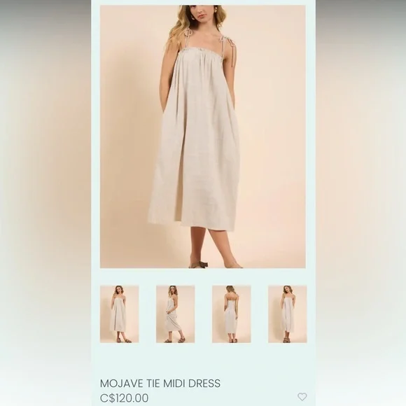 Sadie & Sage Mojave Tie Midi Dress - Picture 2 of 4